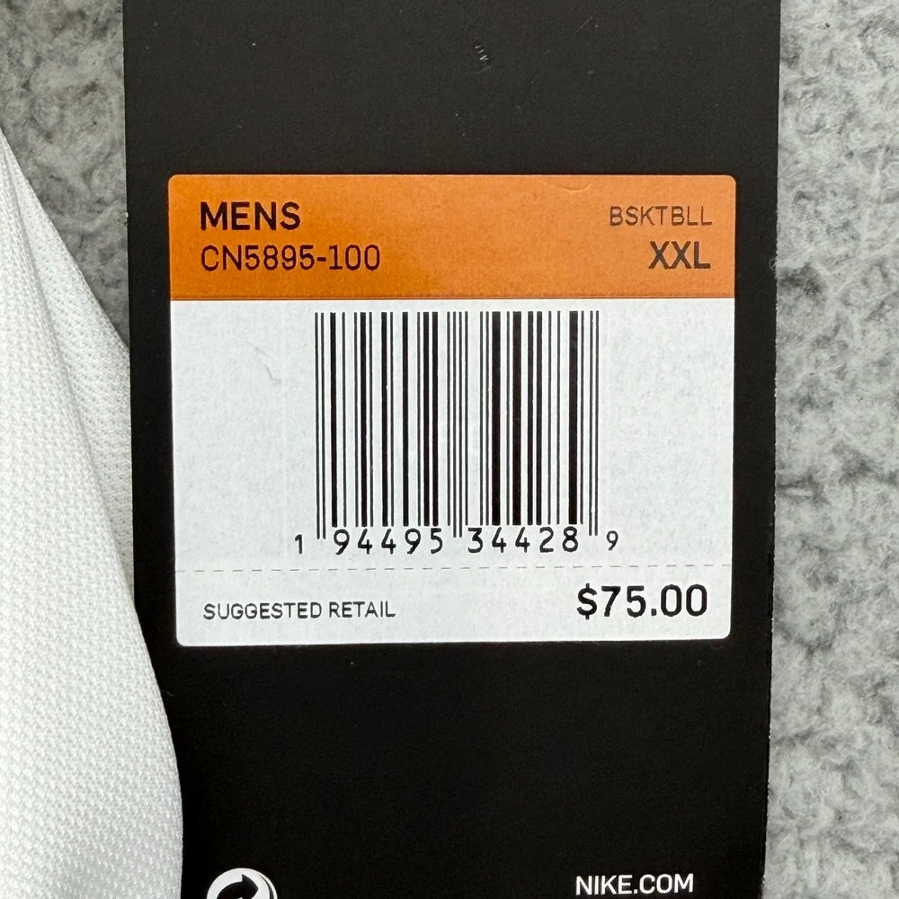 Nike‎ CN5895-100 Mens XXL NBA Cleveland Cavaliers White Dri-FIT Coach Polo Shirt